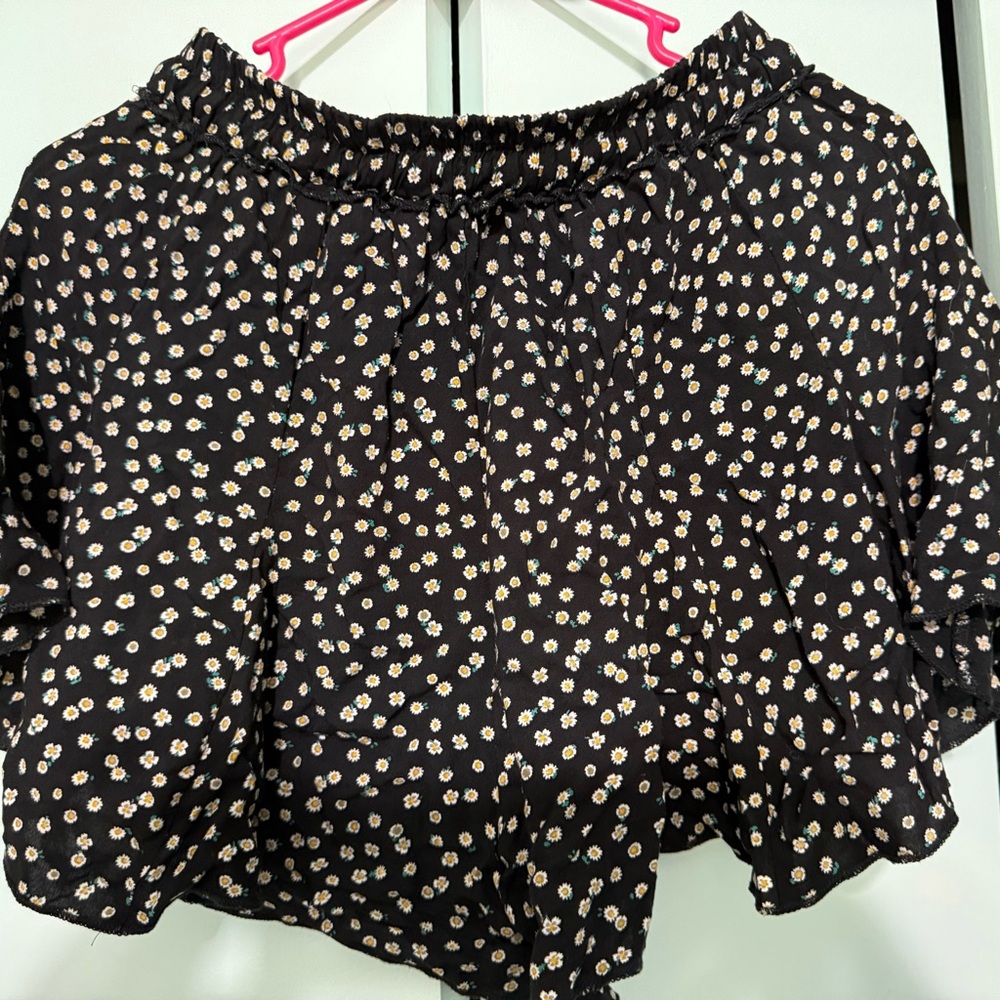 Japna Black Skirt with White Floral Design - Picture 2 of 4
